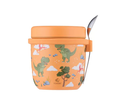 Personalised Viners Dinosaur food flask and spoon set