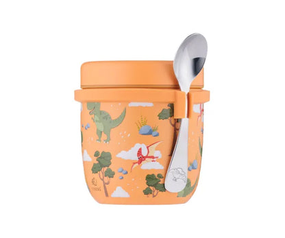 Personalised Viners Dinosaur food flask and spoon set