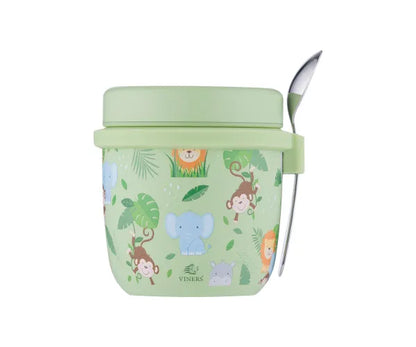 Personalised Viners Jungle animal food flask and spoon set