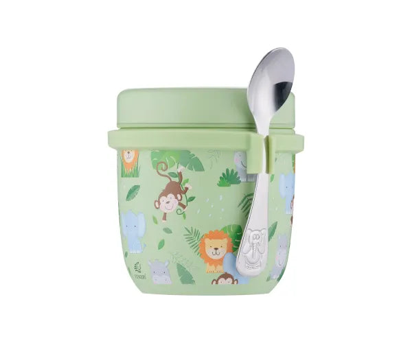 Personalised Viners Jungle animal food flask and spoon set
