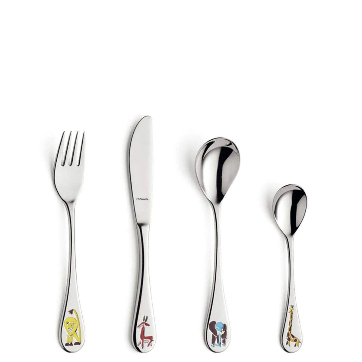 Engraved Safari Animal Childrens Cutlery Set