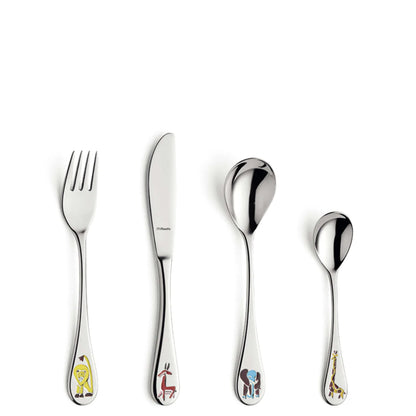 Engraved Safari Animal Childrens Cutlery Set