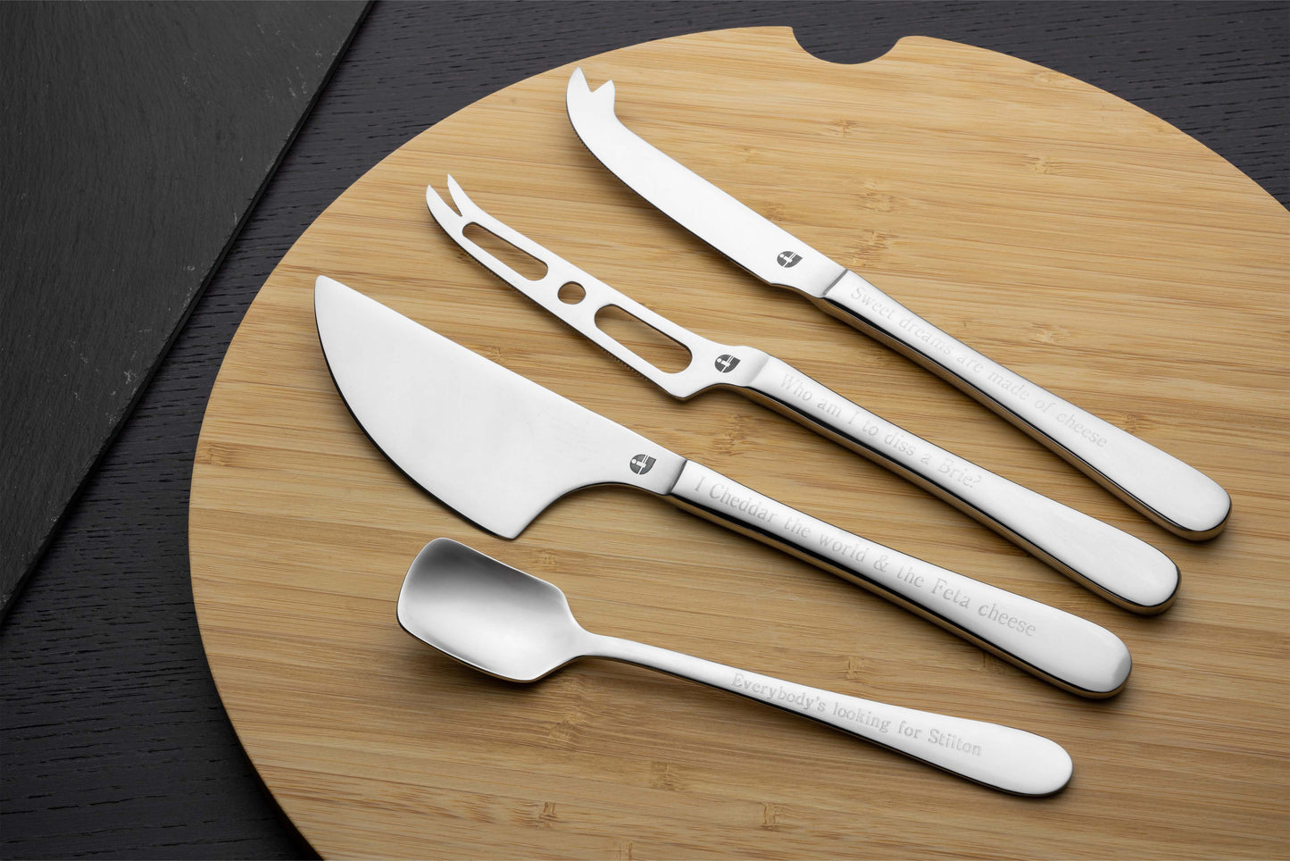 4 Piece Cheese Knife Set With Bespoke Presentation Box