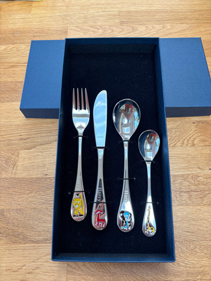 Engraved Safari Animal Childrens Cutlery Set