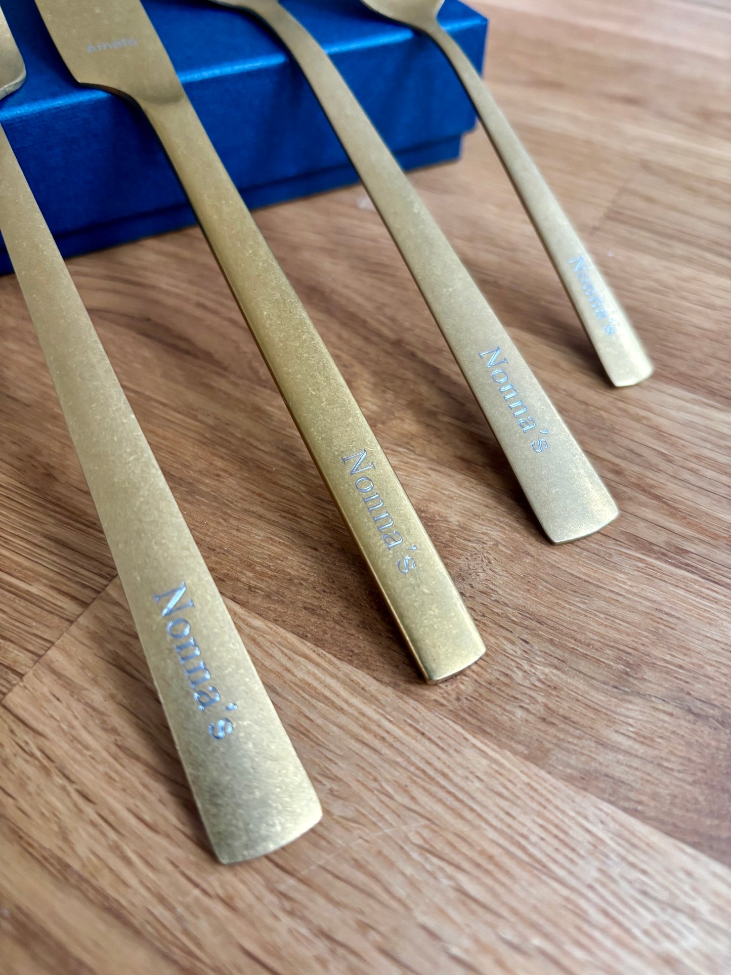 Antique Gold Stonewashed Gold Stainless Steel Cutlery Set