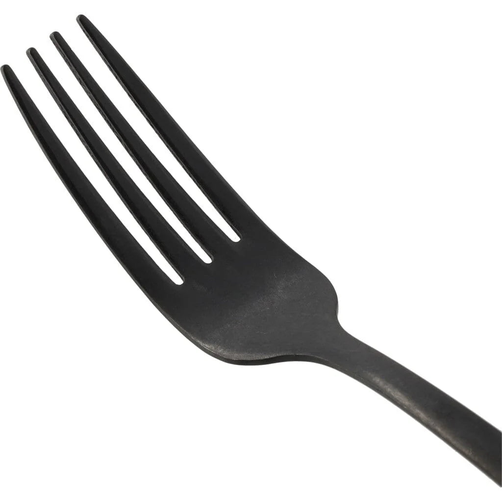 Personalised Black Stainless Steel Cutlery Set: Engraved Wedding Anniversary Gift