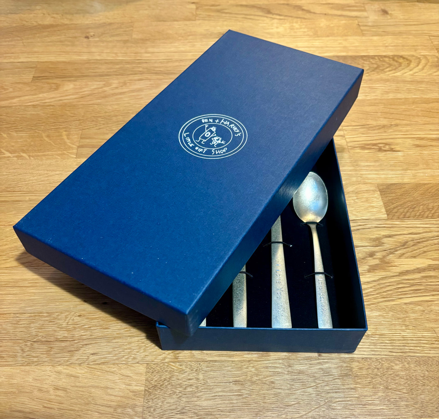 Champagne Stonewashed Stainless Steel Personalised Engraved Cutlery Set