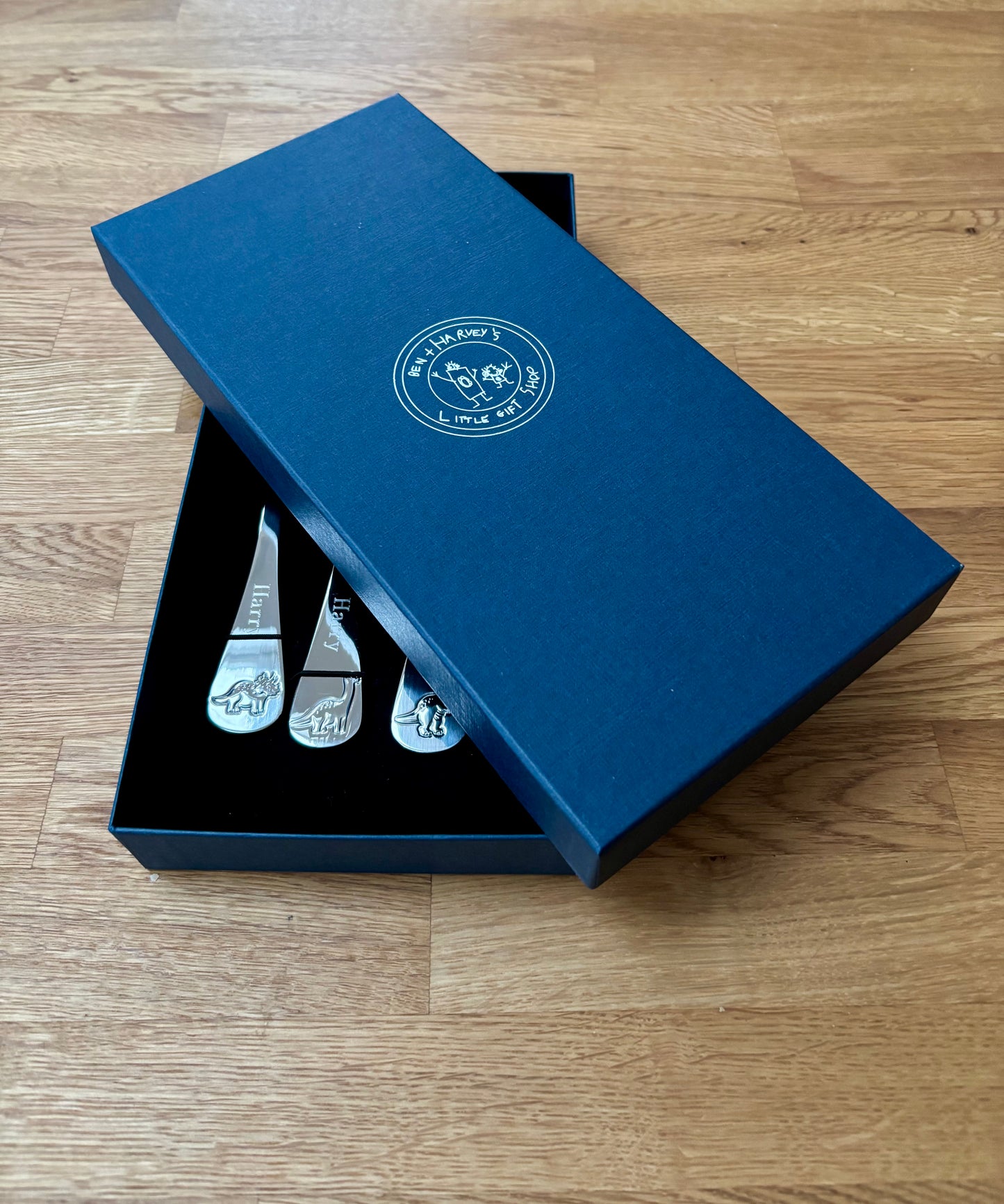 Personalised Children's Dinosaur Cutlery Set: Viners Engraved Roarsome, Stainless Steel Christening Christmas Gift