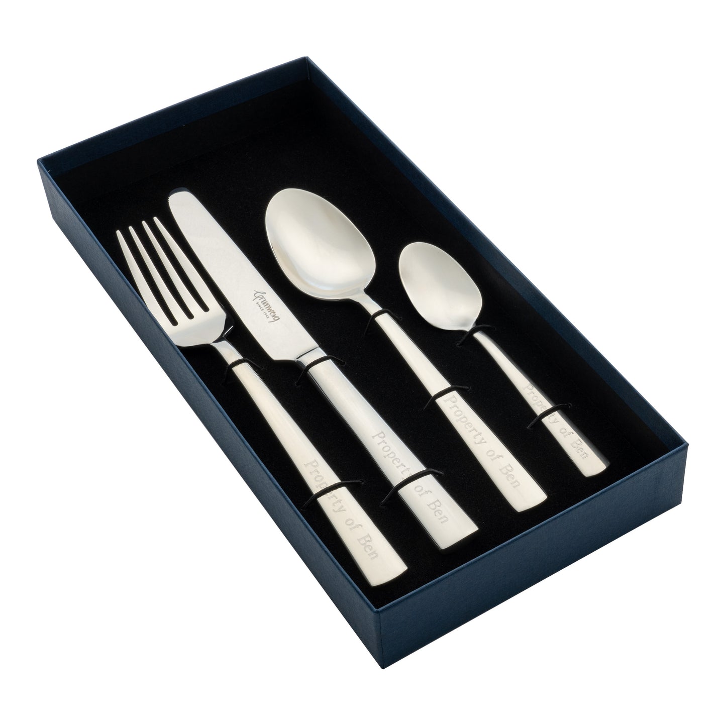 Personalised Engraved Adult Cutlery Set 18/10 Stainless Steel Anniversary Birthday Christmas Retirement Gift As Used By Vernon Kay