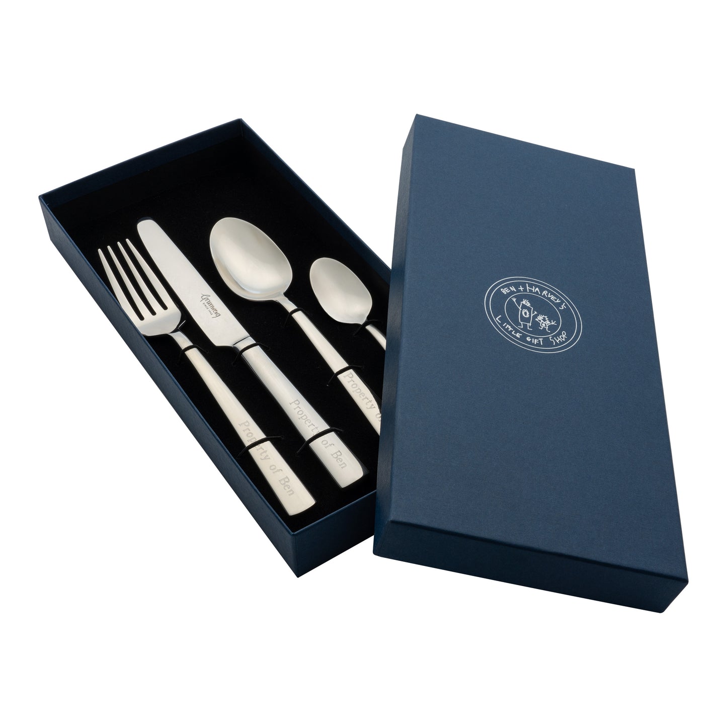 Personalised Engraved Adult Cutlery Set 18/10 Stainless Steel Anniversary Birthday Christmas Retirement Gift As Used By Vernon Kay