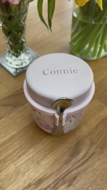 Personalised Viners Unicorn Fairytale food flask and spoon