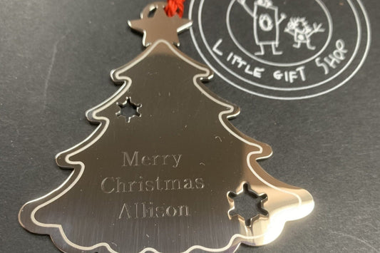 Christmas Tree Decoration Personalised Engraved Free delivery