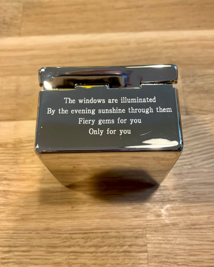 Silver Plated Trinket Box Engraved With Song Lyrics, Poetry, Film Quotes, Personal Message