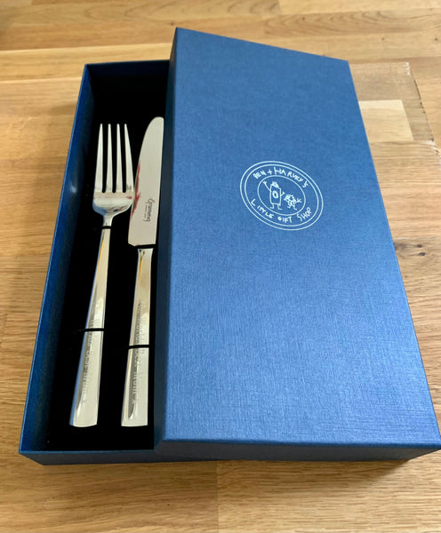 Viners Personalised Engraved Adults 4 Piece Cutlery Set With Bespoke Presentation Box
