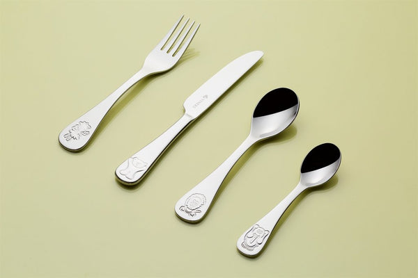 Children's Personalised Engraved Jungle Cutlery Set Free Delivery