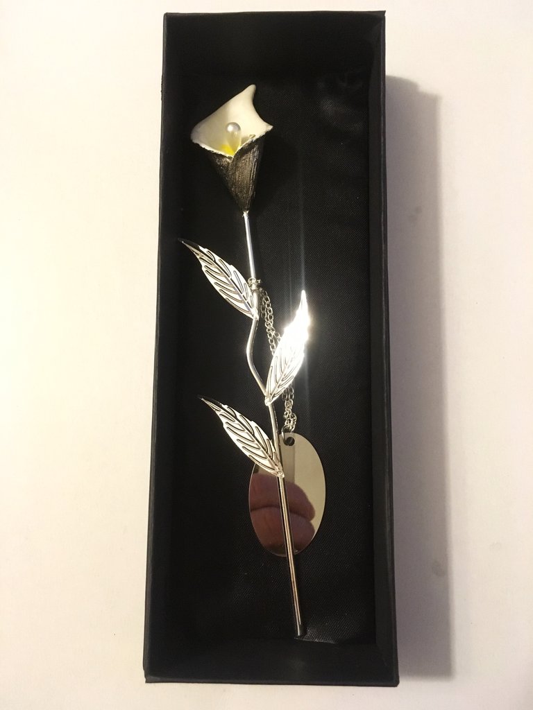 Personalised Engraved Silver Plated Calla Lily Free Delivery