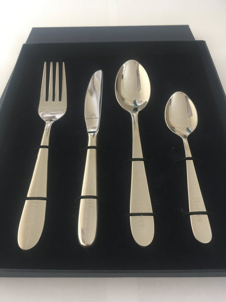 Personalised Engraved Children's Four Piece Cutlery Set Free Delivery