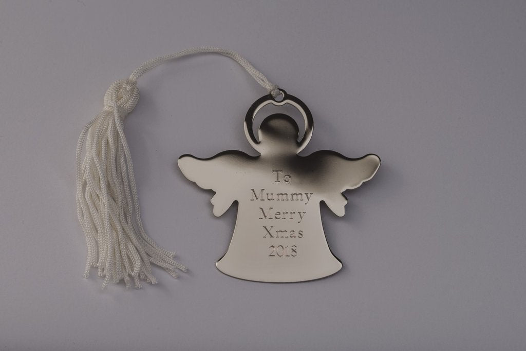 Angel Personalised Engraved Christmas Tree Decoration Free Delivery
