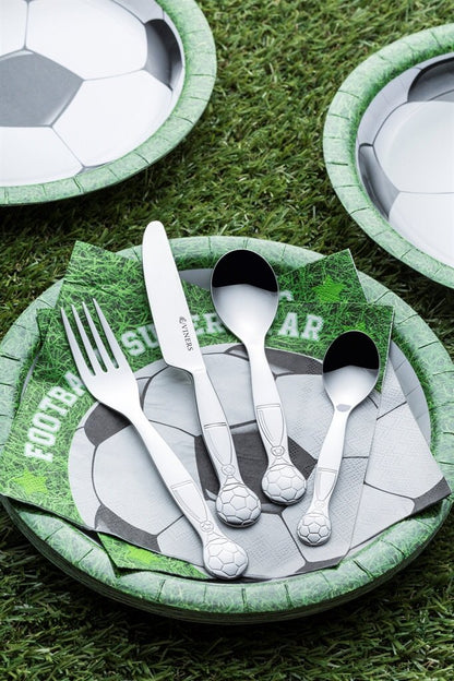 Children's Football Cutlery Set With Bespoke Presentation Box Free Delivery