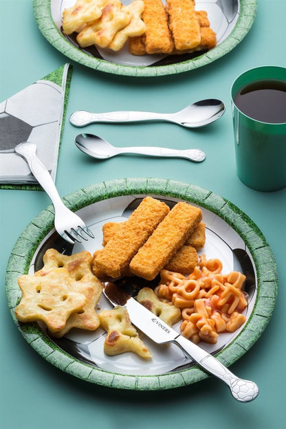 Children's Football Cutlery Set With Bespoke Presentation Box Free Delivery